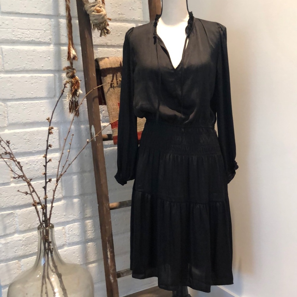 Black midi dress